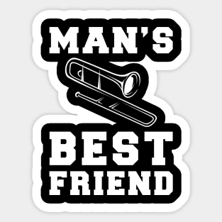 trombone Man's best friend tee tshirt Sticker